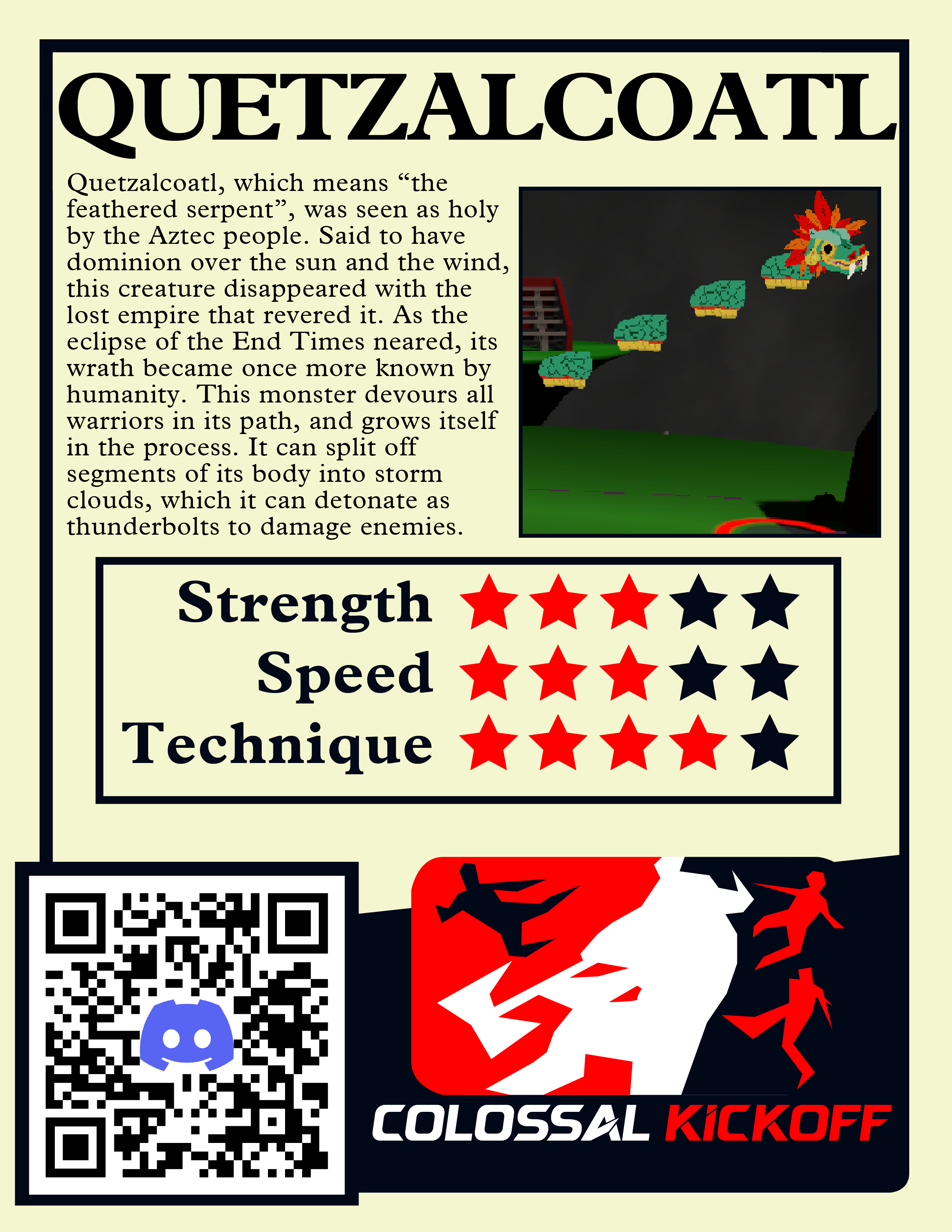 Quetzalcoatl Trading Card Back