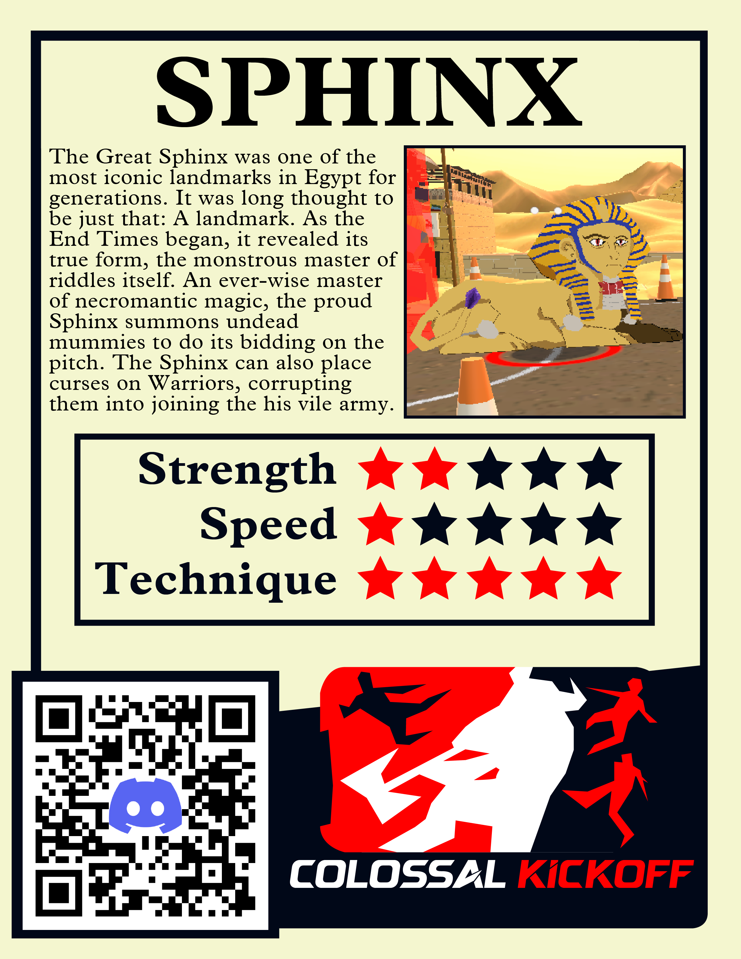 Sphinx Trading Card Back